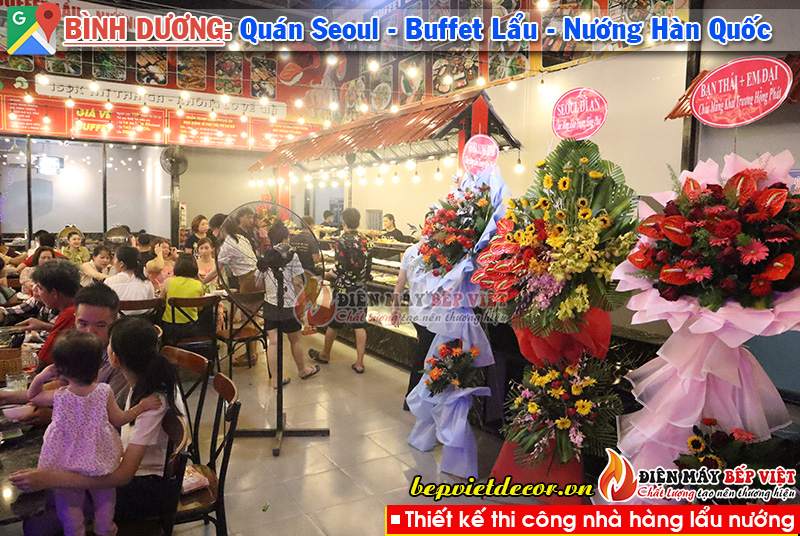 Bình Dương - Thi công Quán Seoul - Buffet Lẩu & Nướng Hàn Quốc