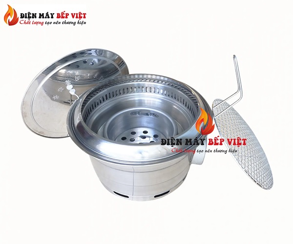 Mẫu 1 - Bếp nướng than hoa không khói Hàn Quốc mã HQ-01 (bếp hút âm bàn)