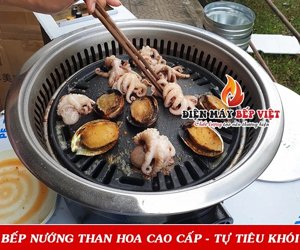 Mẫu 07 - Bếp nướng than hoa tự tiêu khói âm bàn