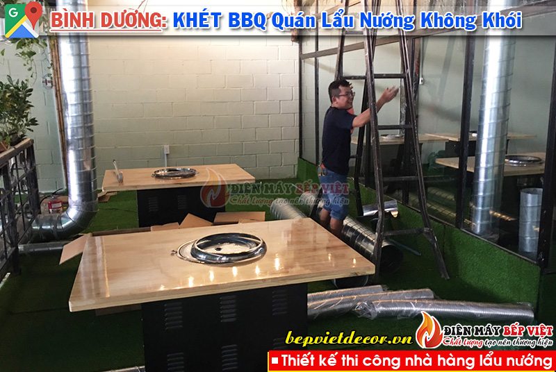 Bình Dương - Thi công Quán Khét BBQ Lẩu & Nướng Không Khói