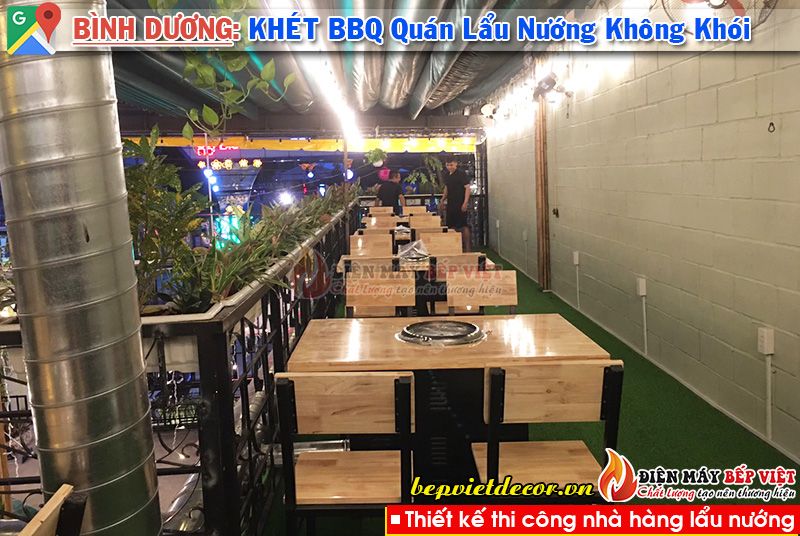 Bình Dương - Thi công Quán Khét BBQ Lẩu & Nướng Không Khói