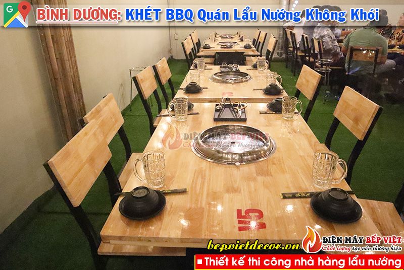 Bình Dương - Thi công Quán Khét BBQ Lẩu & Nướng Không Khói