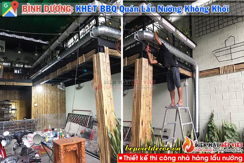 Bình Dương - Thi công Quán Khét BBQ Lẩu & Nướng Không Khói