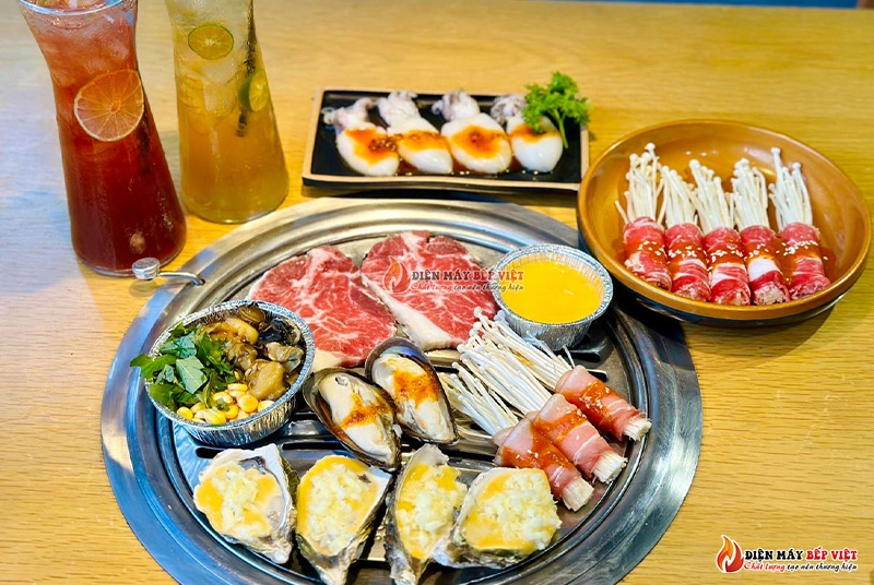 Buffet lẩu nướng ngon rẻ TPHCM - Rakuen BBQ quận Tân Bình