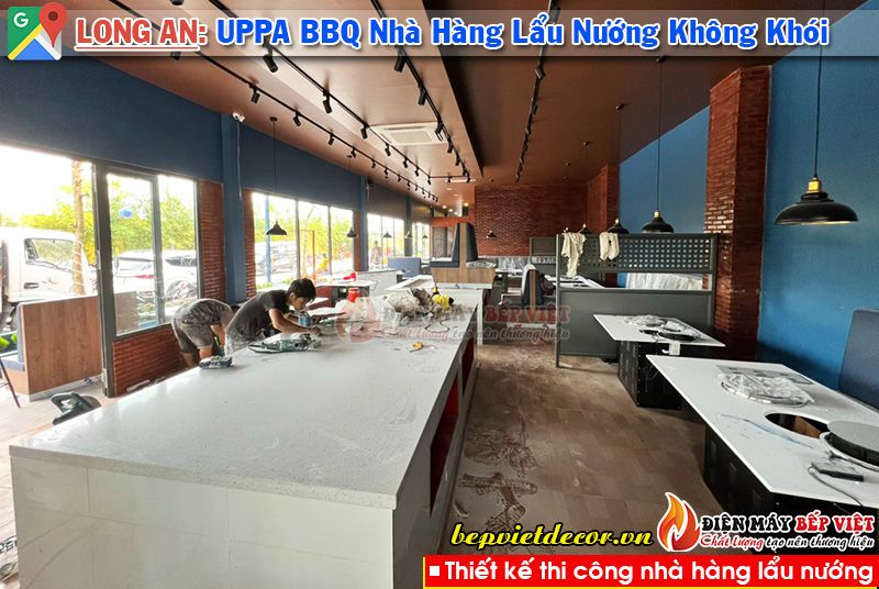 Cần Giuộc Long An - Thi Công Hệ Thống Hút Khói Bếp Nướng Nhà Hàng UPPA BBQ