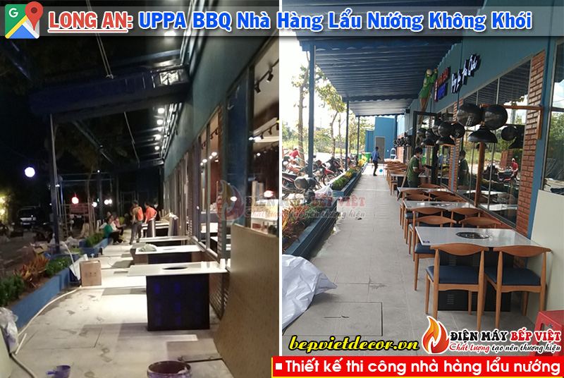 Cần Giuộc Long An - Thi Công Hệ Thống Hút Khói Bếp Nướng Nhà Hàng UPPA BBQ