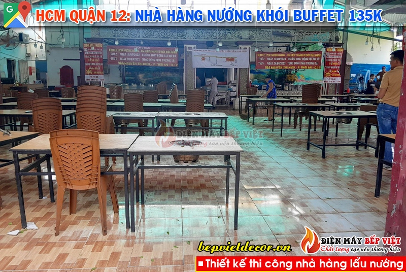 HCM quận 12 - Hệ thống nhà hàng nướng khói Buffet 135k