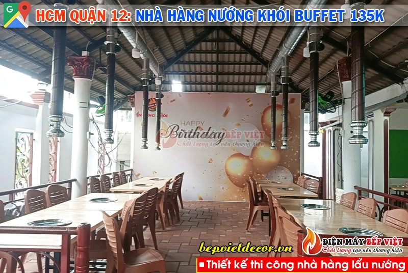 HCM quận 12 - Hệ thống nhà hàng nướng khói Buffet 135k