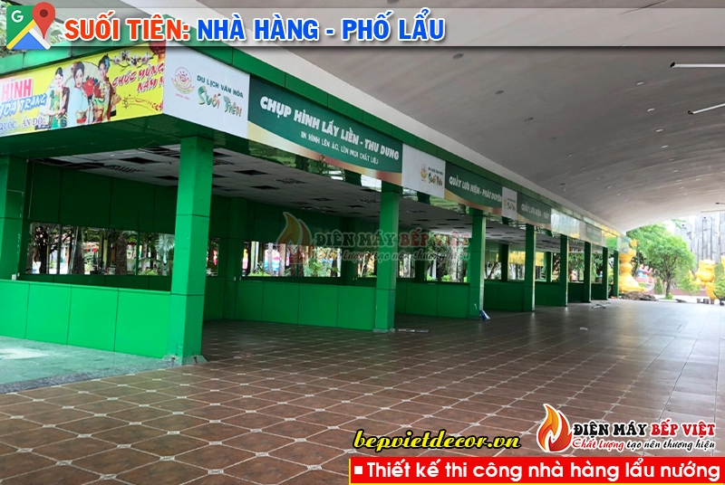 Suối Tiên - Thi công quạt hút bếp nhà hàng Phố Lẩu