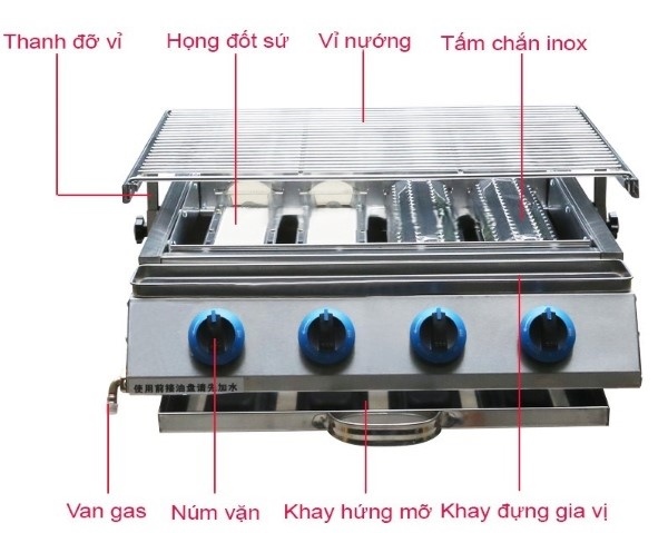 Mỗi chi tiết của bếp nướng công nghiệp bằng gas góp phần tạo ra những món ăn ngon cho thực khách