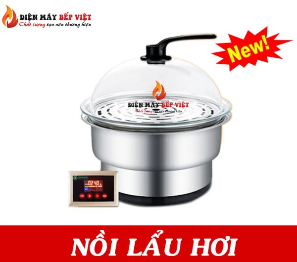 Nồi lẩu hơi đa năng bằng Inox dành cho gia đình và nhà hàng