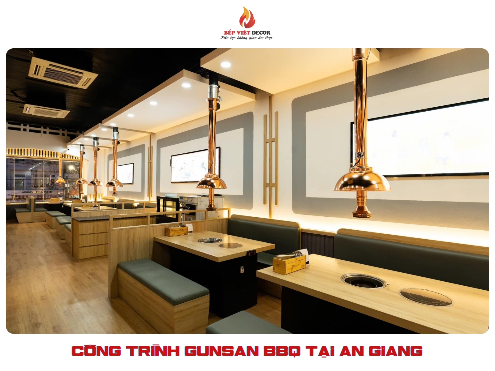 Thi công hệ thống hút khói dương công trình Gunsan BBQ