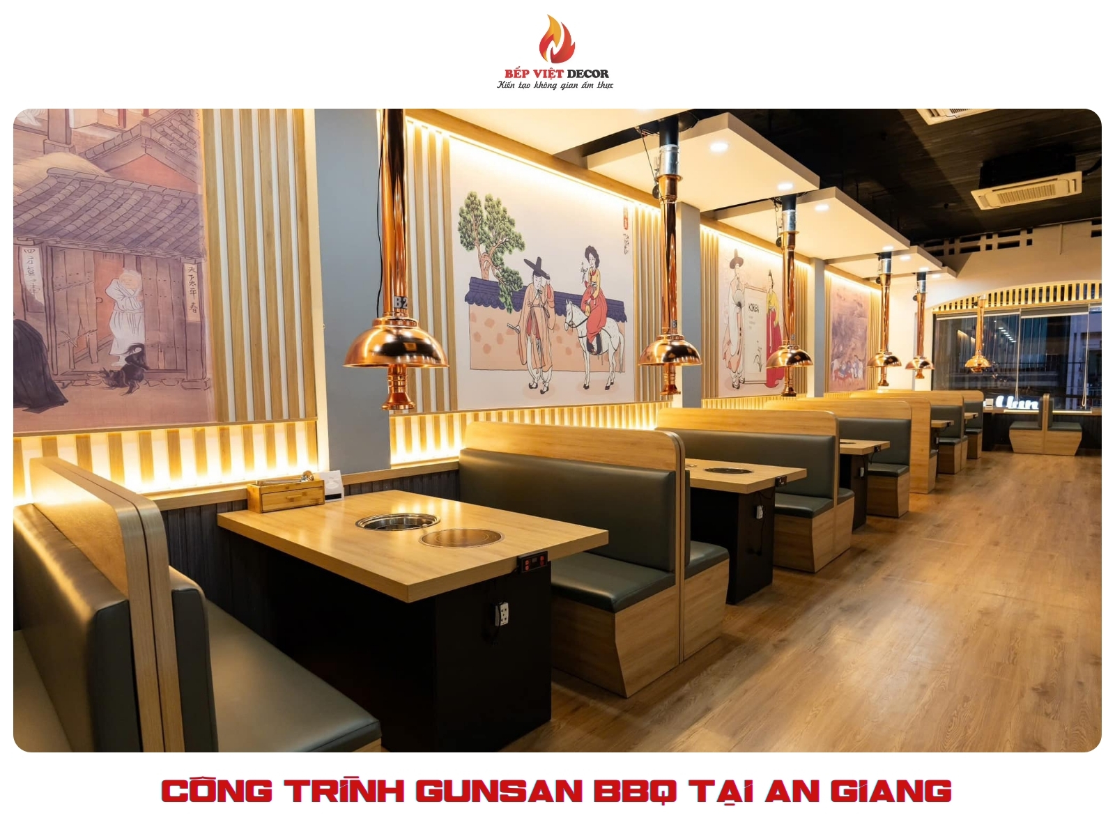 Thi công hệ thống hút khói dương công trình Gunsan BBQ