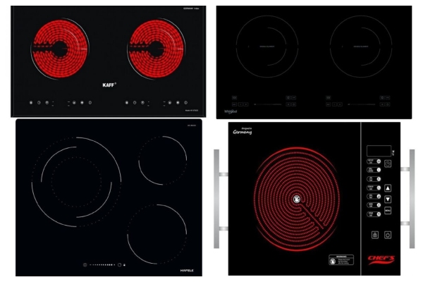 Bếp từ và bếp hồng ngoại có kiểu dáng giống nhau
