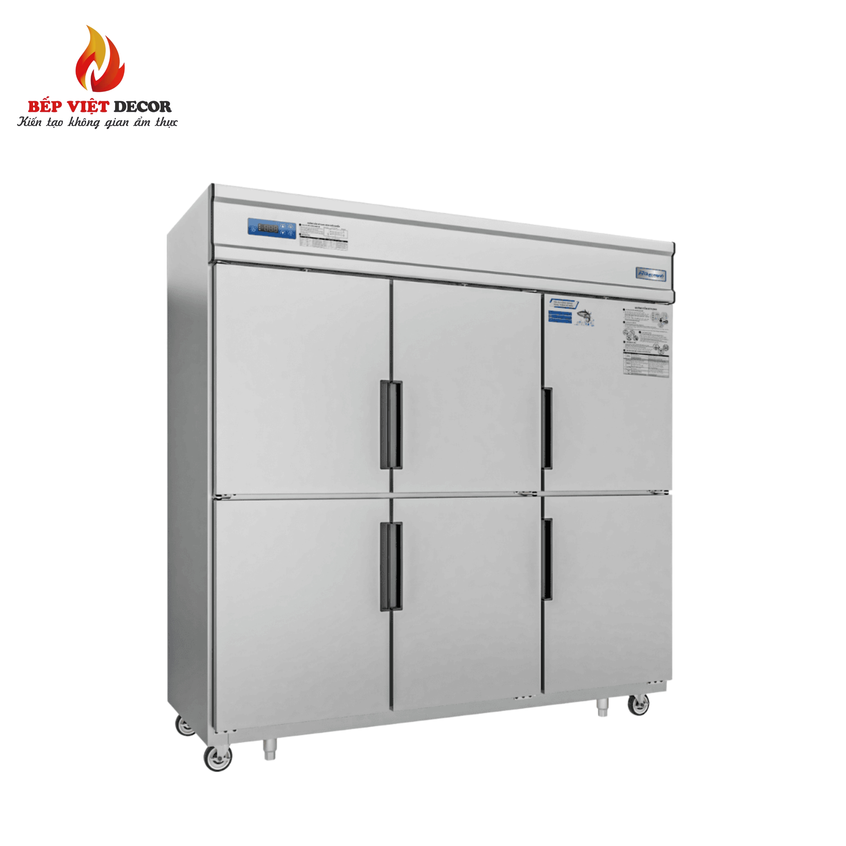 Tủ Đông Đứng Quạt Gió 6 Cánh Inox 1750L