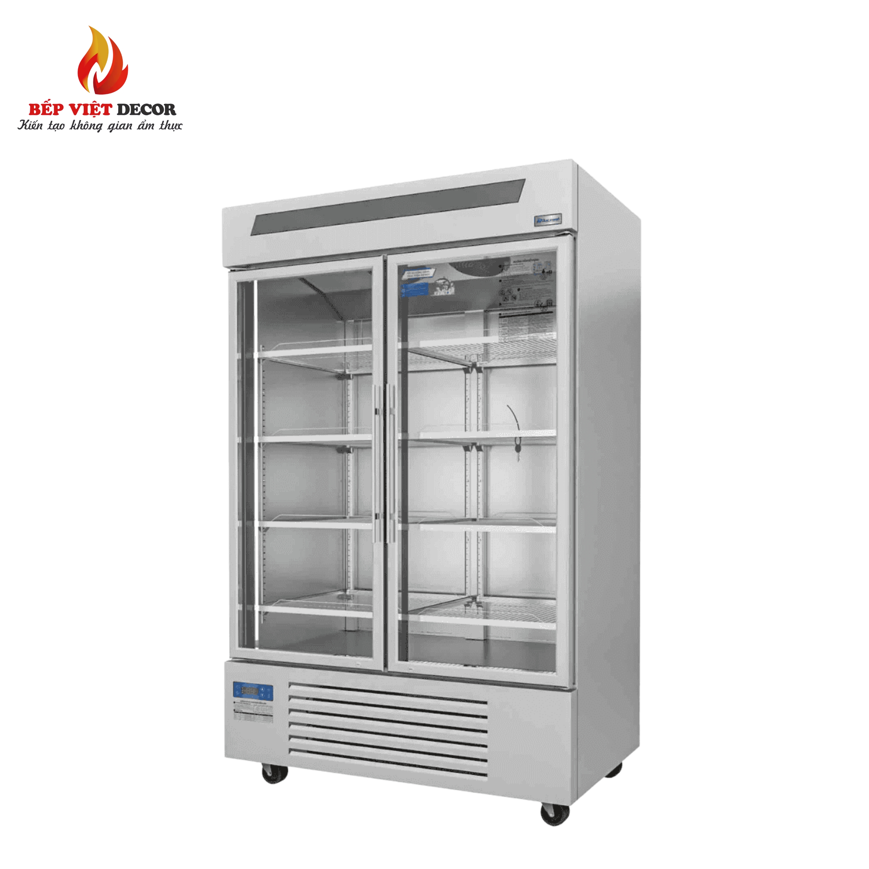 Tủ Mát Đứng Quạt Gió 2 Cánh Kính 1100L