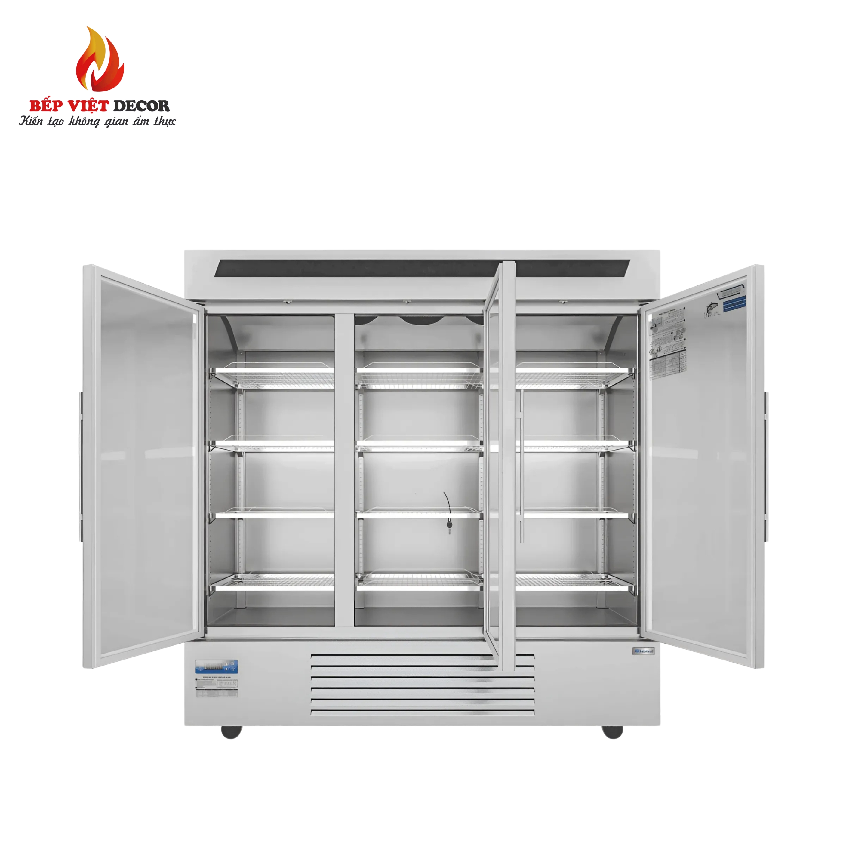 Tủ Đông Đứng Quạt Gió 3 Cánh Kính 1750L
