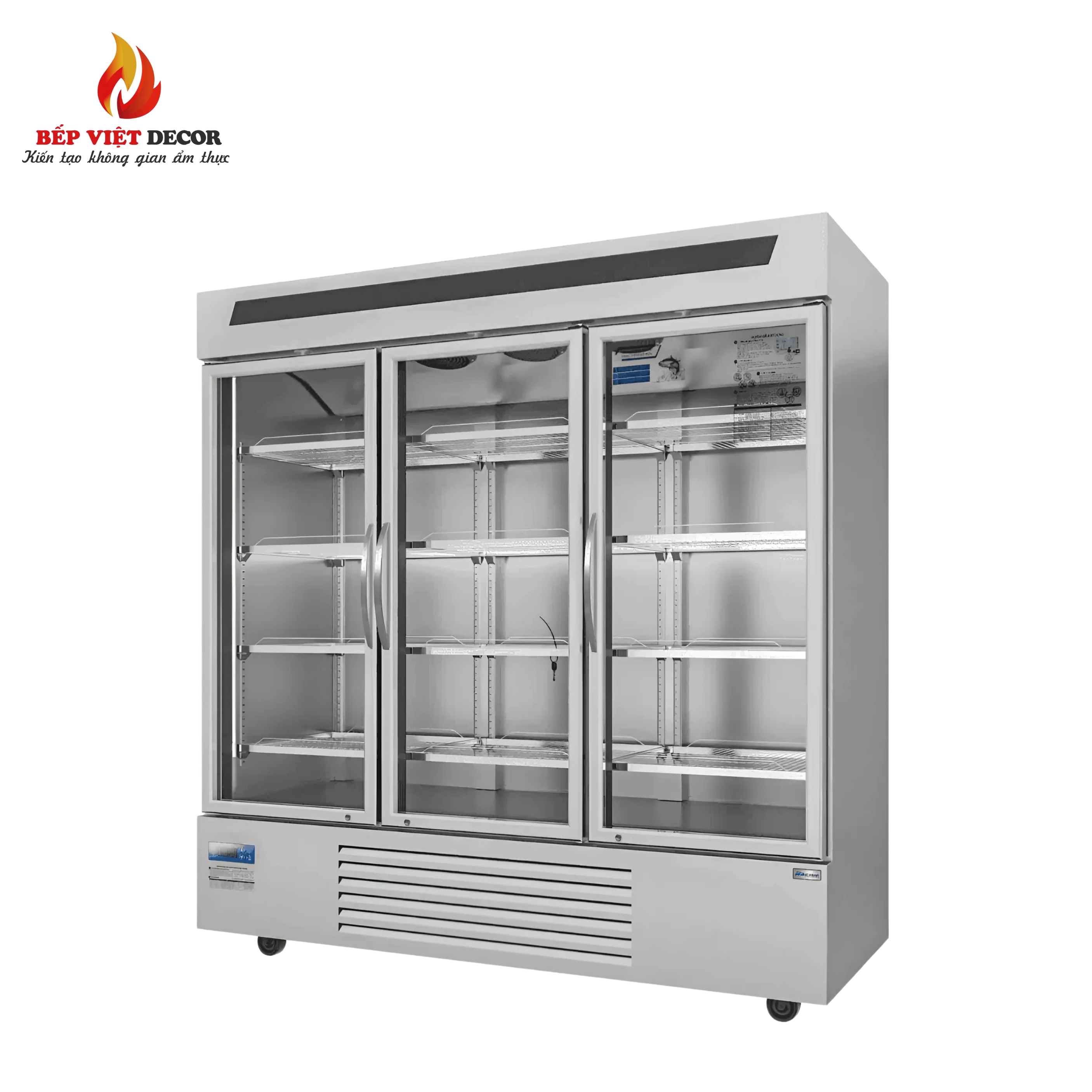 Tủ Mát Đứng Quạt Gió 3 Cánh Kính 1750L