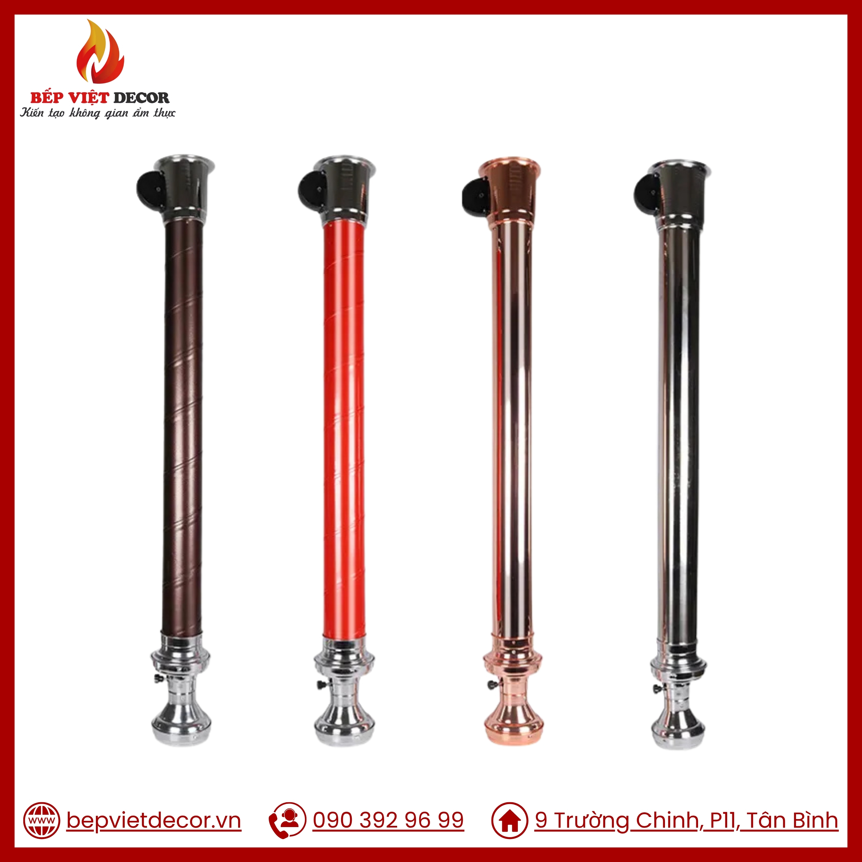 Ống Hút Khói Cứng Màu Nâu Cafe