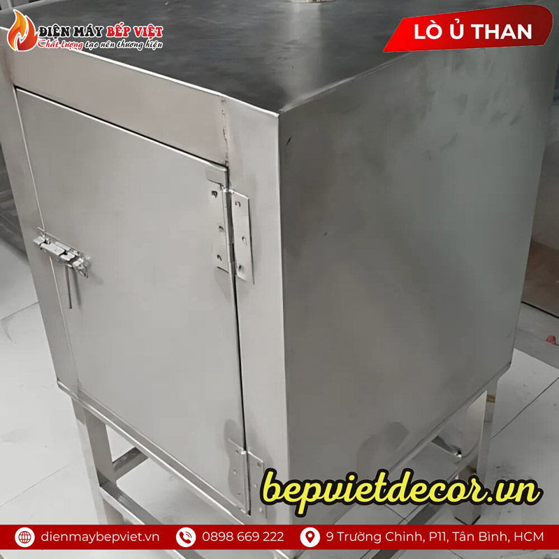 Lò ủ mồi than hoa chất liệu inox