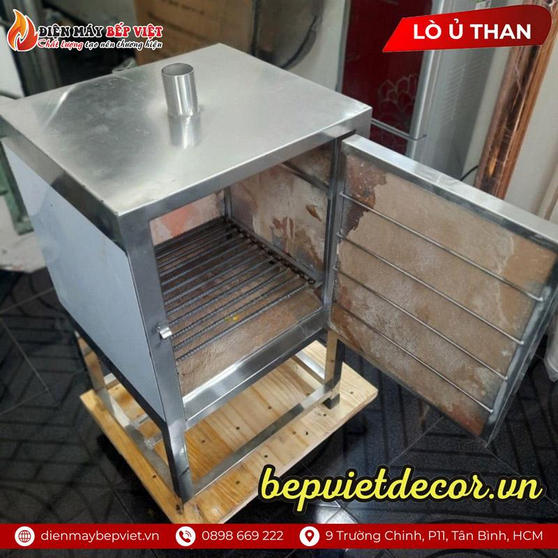 Mua lò ủ than hoa inox không khói chính hãng tại Bếp Việt Decor