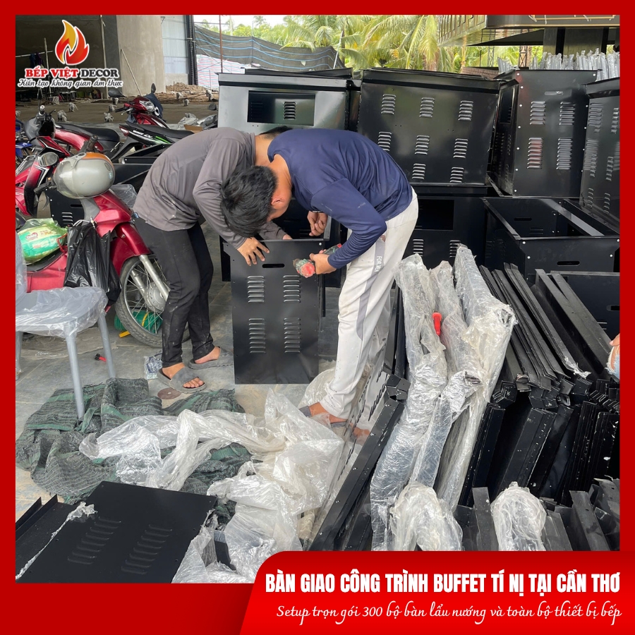 Thi công hệ thống hút khói âm bàn