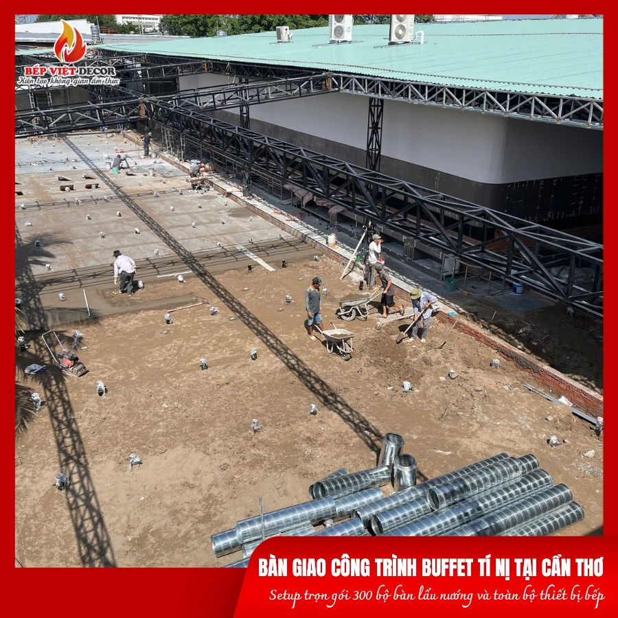 Thi công hệ thống hút khói âm bàn