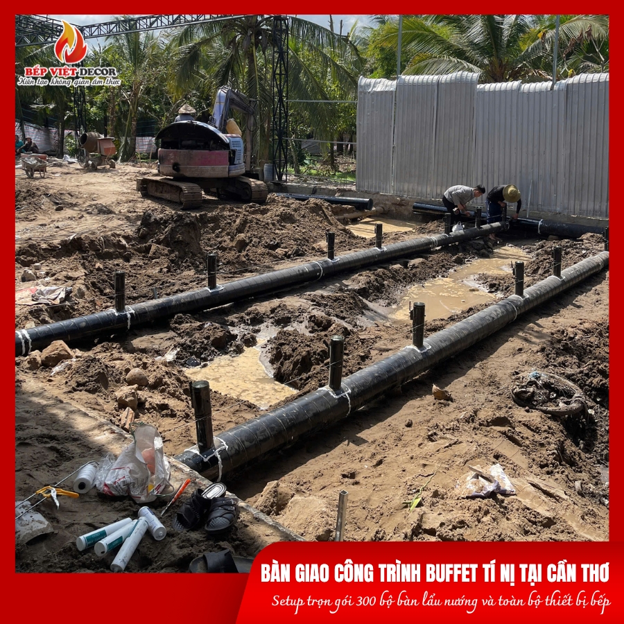 Thi công hệ thống hút khói âm bàn