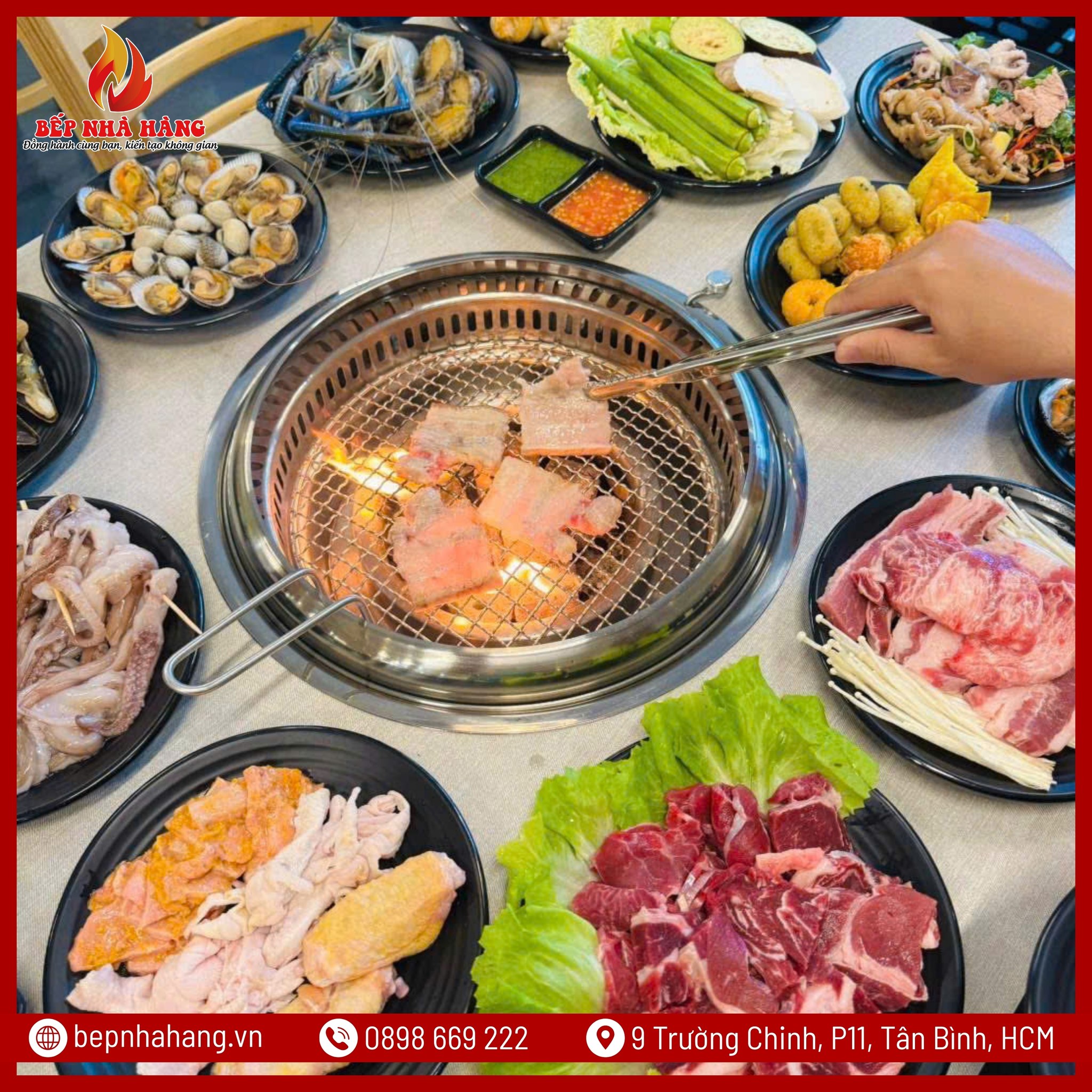 Không gian nhà hàng Mekong Buffet Tân An