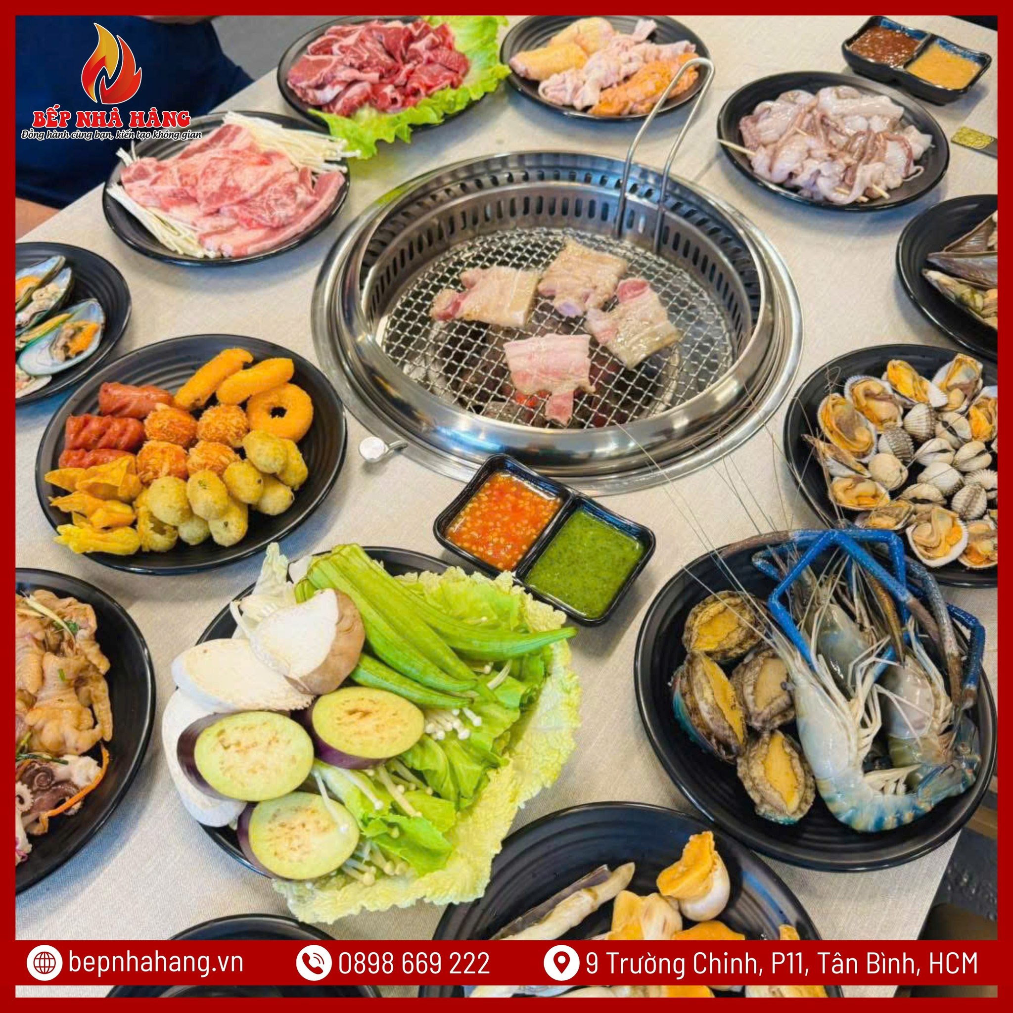 Không gian nhà hàng Mekong Buffet Tân An