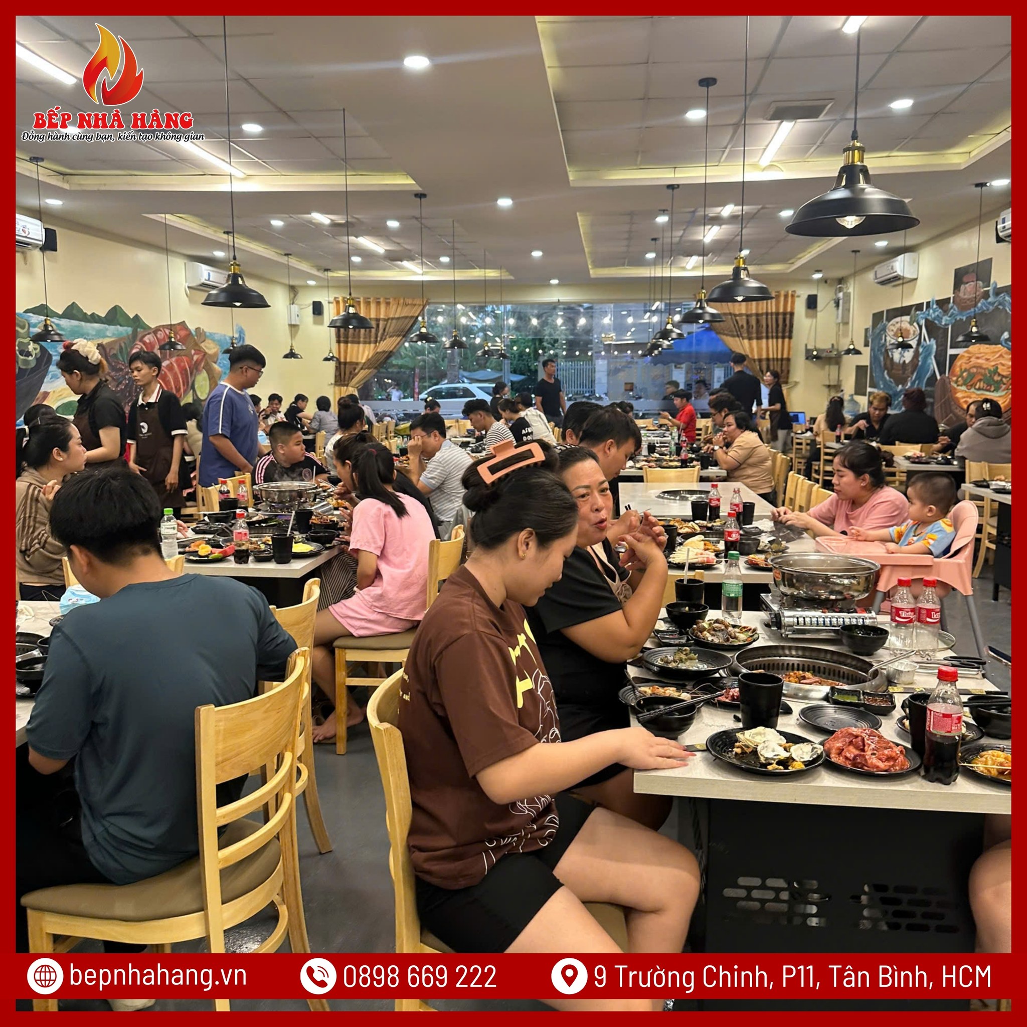 Không gian nhà hàng Mekong Buffet Tân An