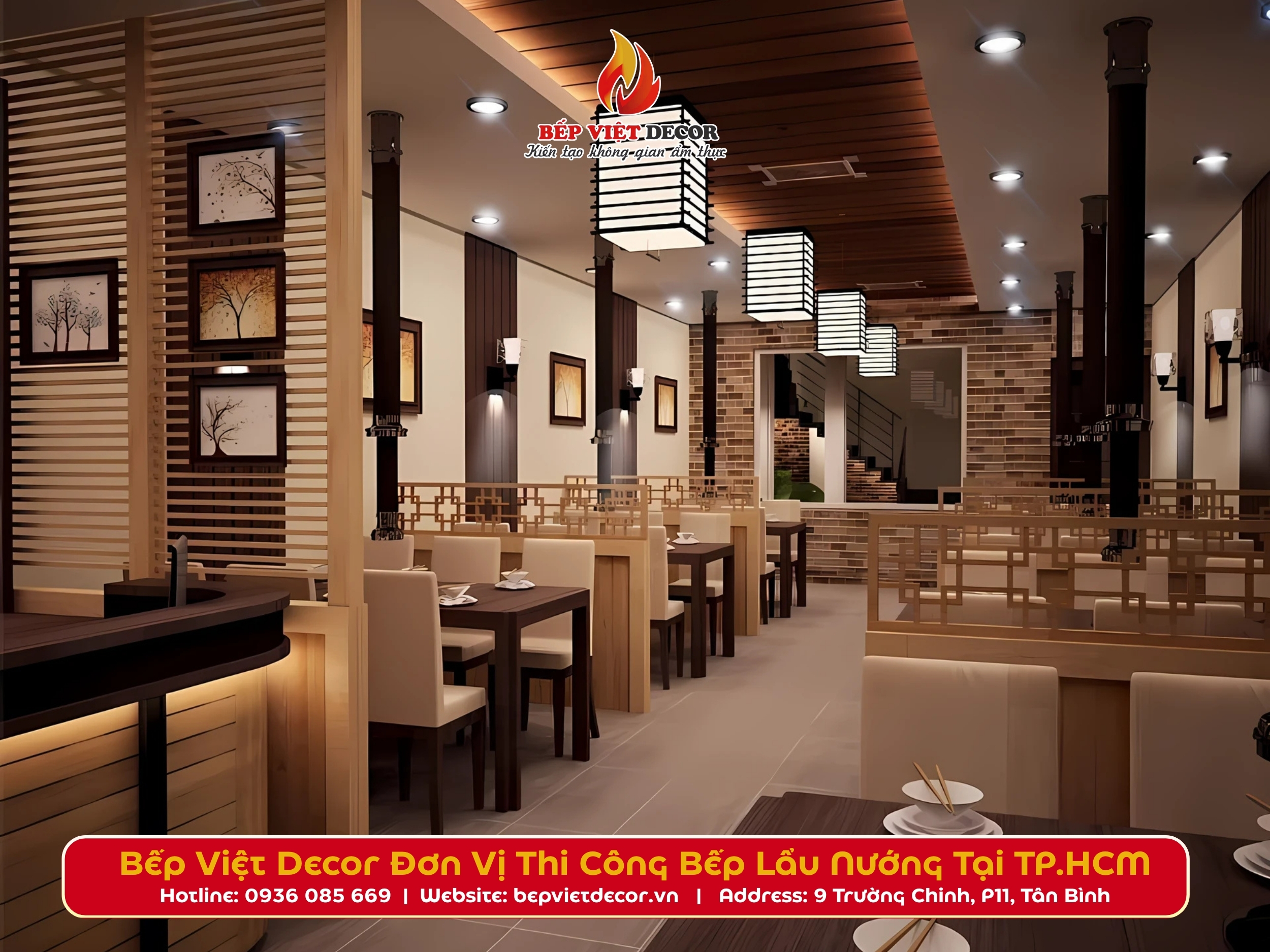 Bếp Việt Decor Đơn Vị Thi Công Bếp Lẩu Nướng Tại TP.HCM