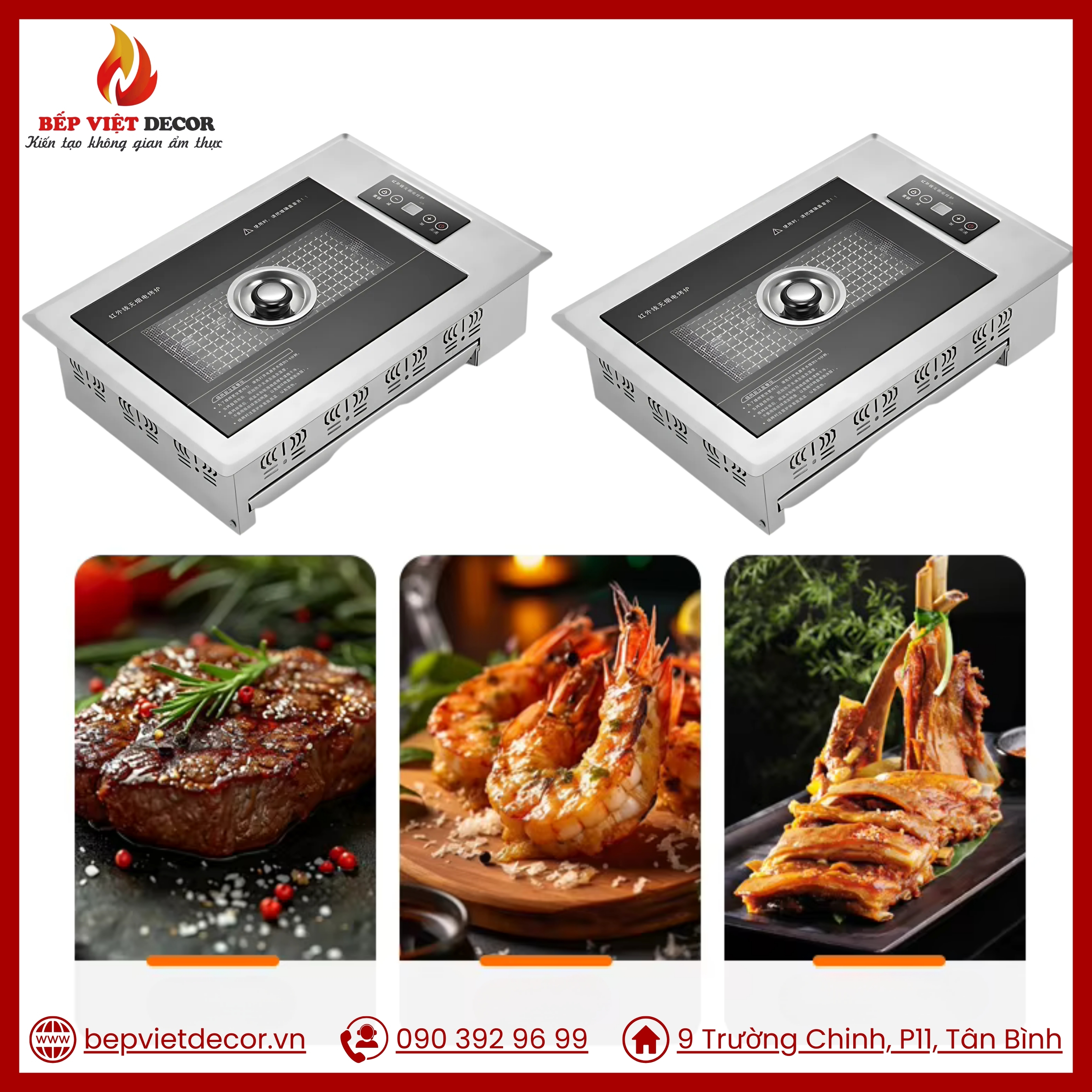 Ưu điểm nổi bật của Bếp Nướng Hồng Ngoại Vuông