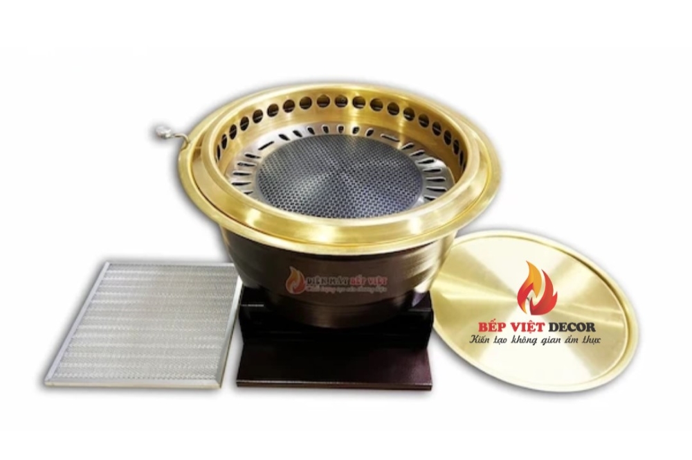 Bếp nướng hút âm Hàn Quốc mạ vàng