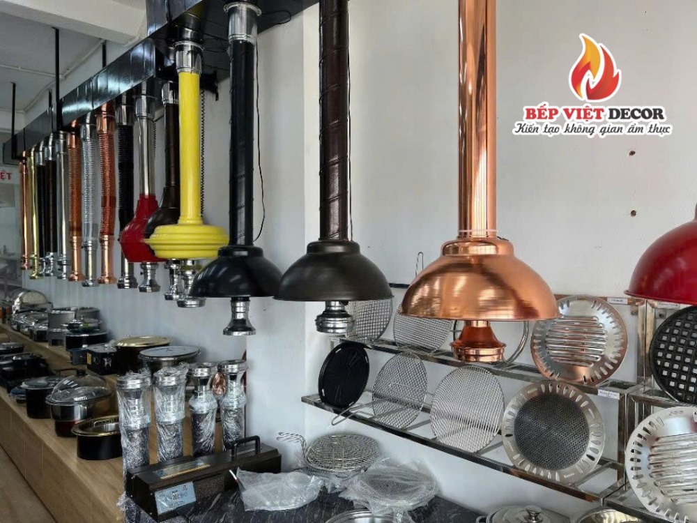 Các mẫu ống hút khói BBQ tại showroom Bếp Việt Decor