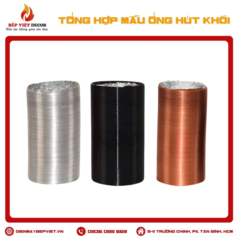 Mẫu ống hút khói mềm dạng tròn