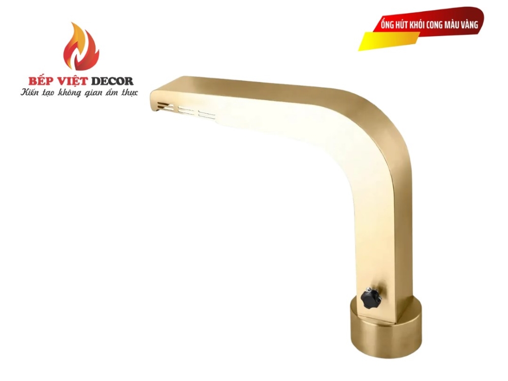 Ống hút khói cong loại tròn màu đồng
