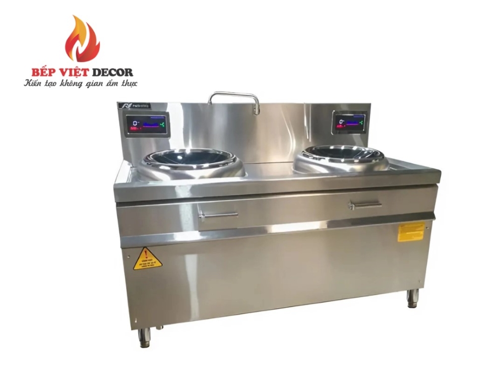Bếp điện từ công nghiệp đôi lõm chảo rời
