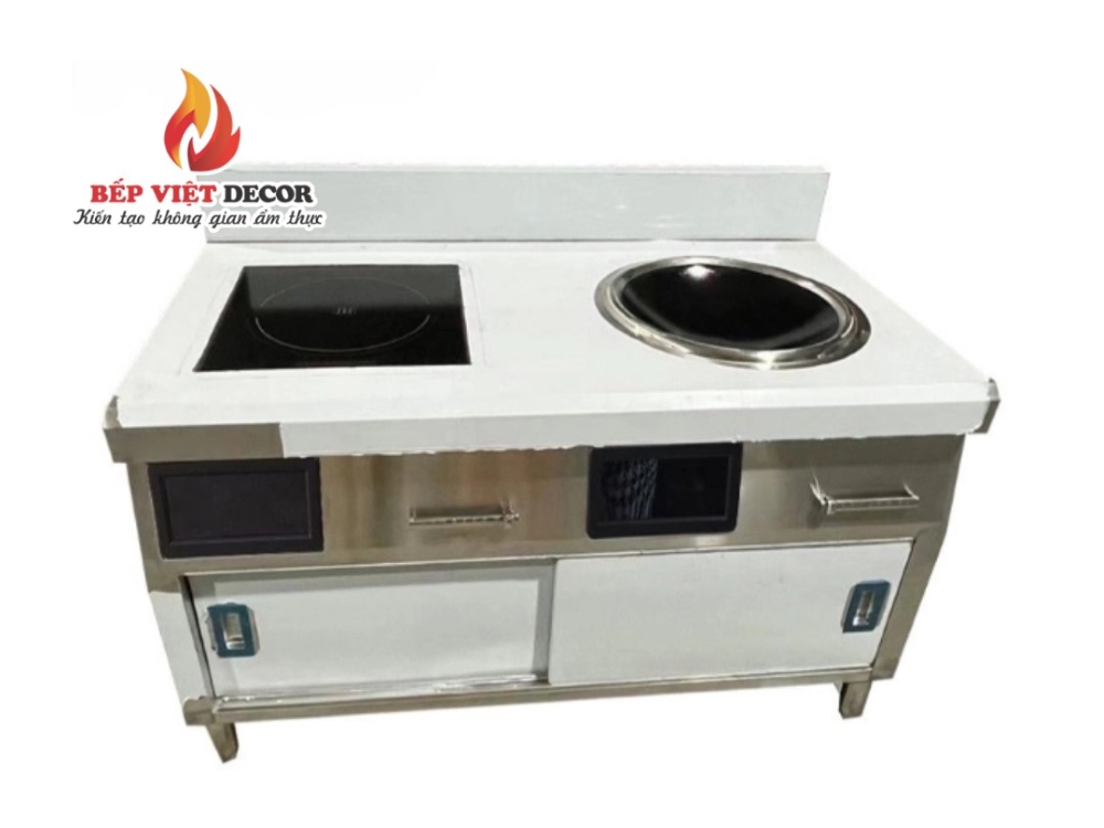 Bếp điện từ công nghiệp đôi một phẳng một lõm