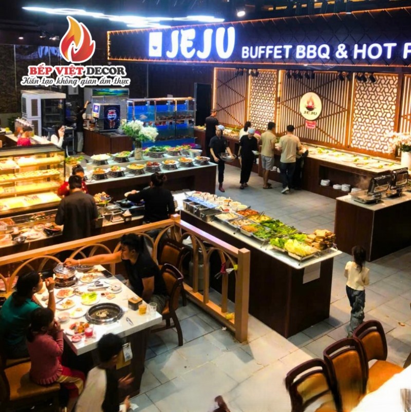 Mẫu thiết kế nhà hàng buffet bình dân tiết kiệm chi phí