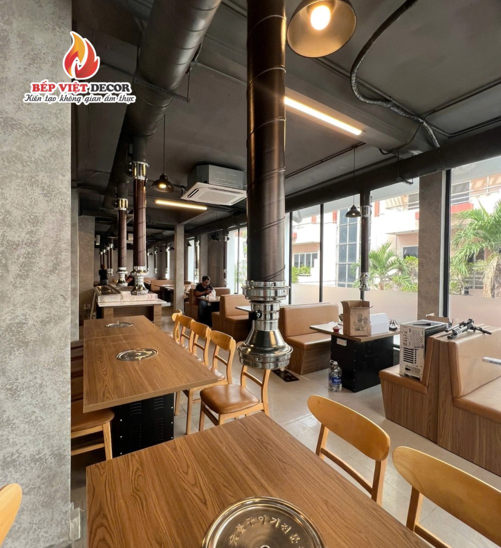 Thiết kế nhà hàng buffet bình dân phong cách tối giản tập trung vào sự mộc mạc