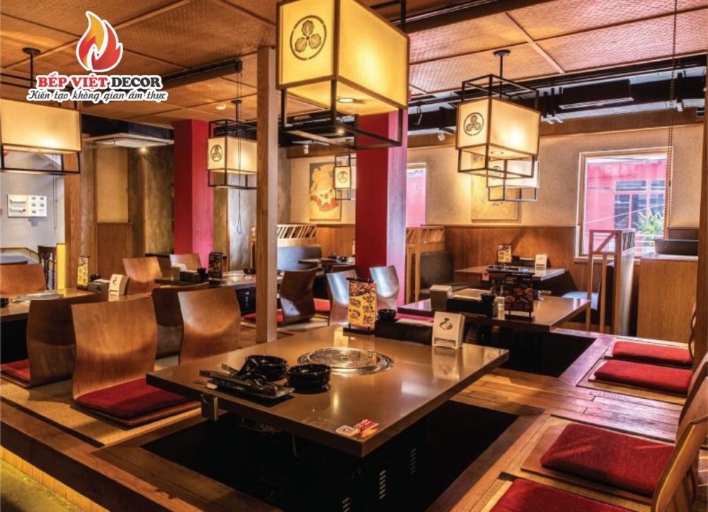 Thiết kế nhà hàng buffet bình dân phong cách xứ sở hoa anh đào