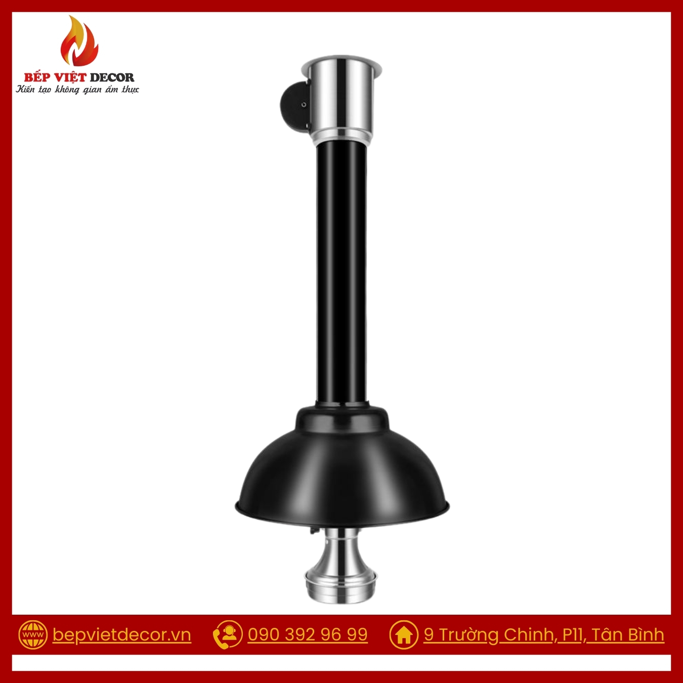 Ống Hút Khói Cứng Nhà Hàng Màu Đen