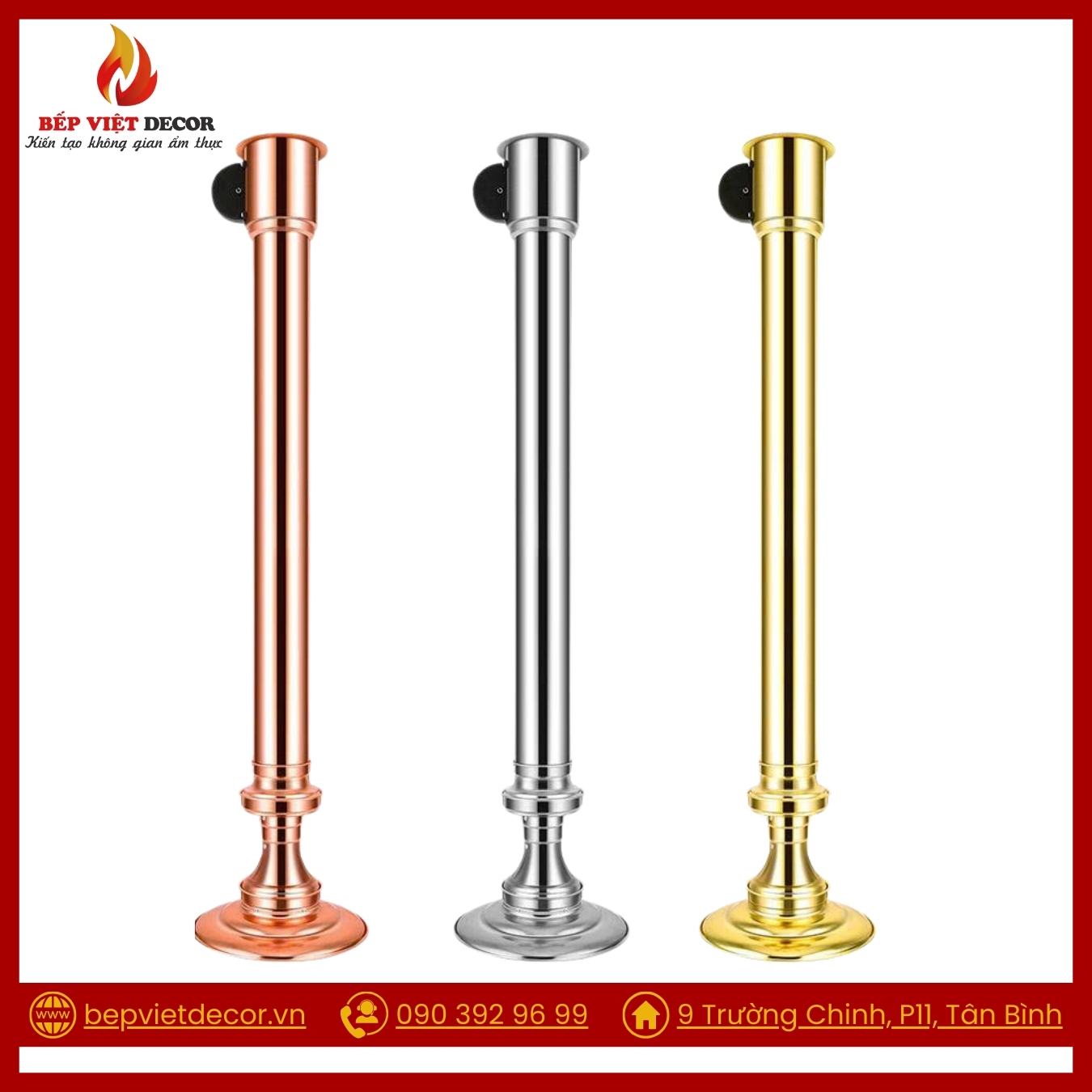 Ống Hút Khói Cứng Nhà Hàng Màu Đồng