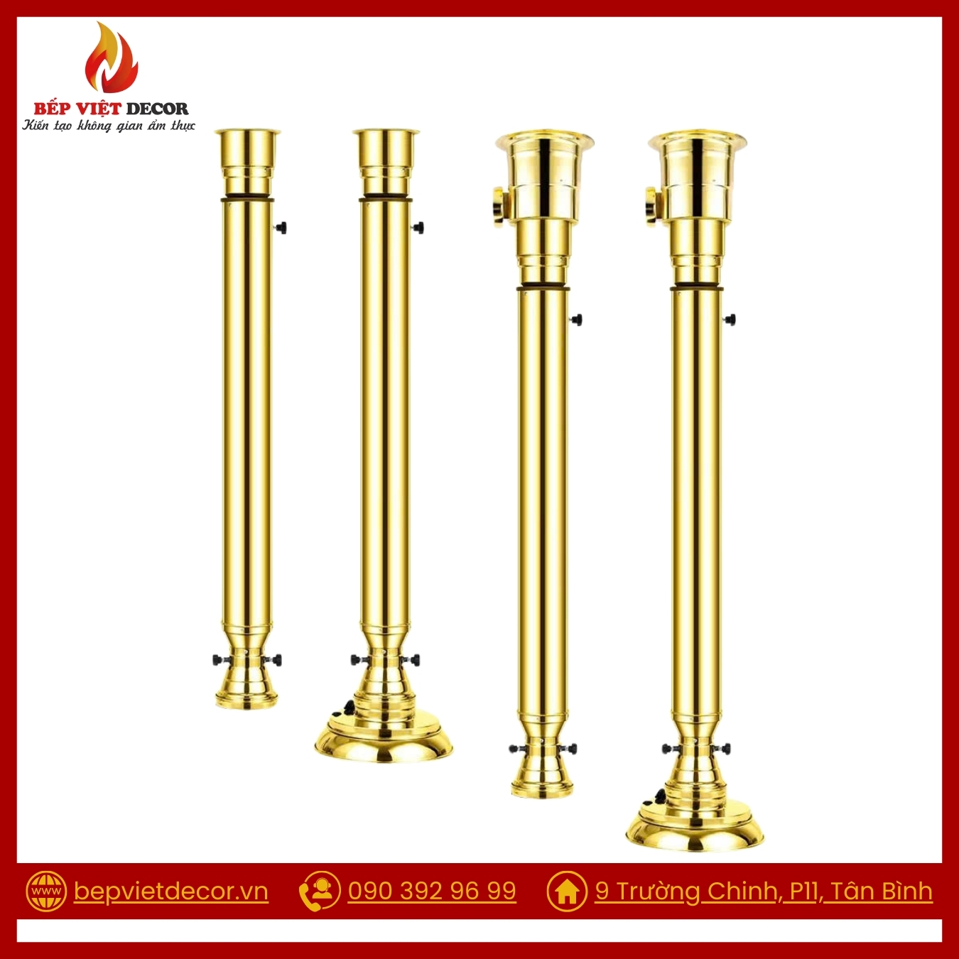 Ống Hút Khói Cứng Nhà Hàng Vàng Kim