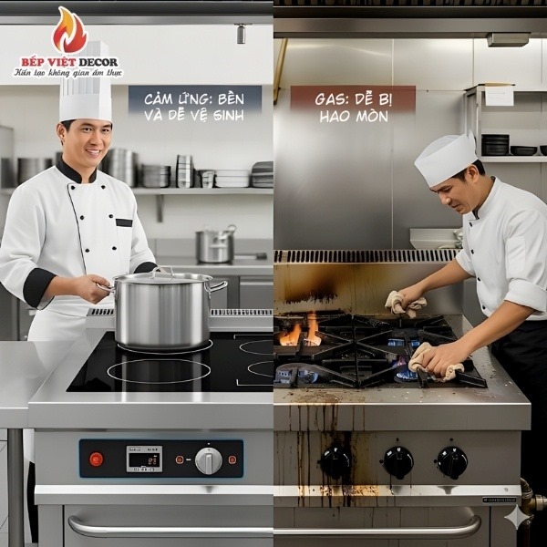 Độ bền của bếp từ và bếp gas công nghiệp