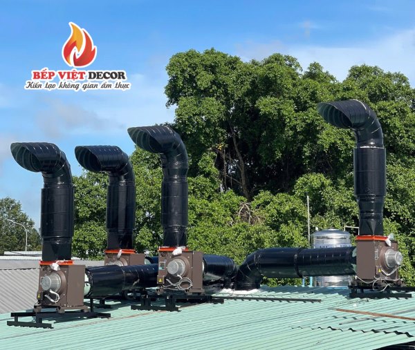 Bếp Việt Decor chuyên thi công hệ thống hút mùi, hút khói cho nhà hàng, bếp công nghiệp