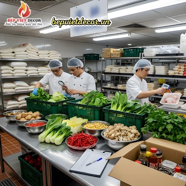 Nhập hàng và kiểm tra thực phẩm trước khi chế biến