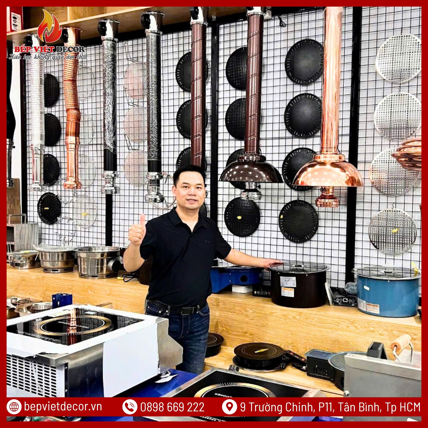 Bếp Việt Decor chuyên thi công hệ thống hút khói dương