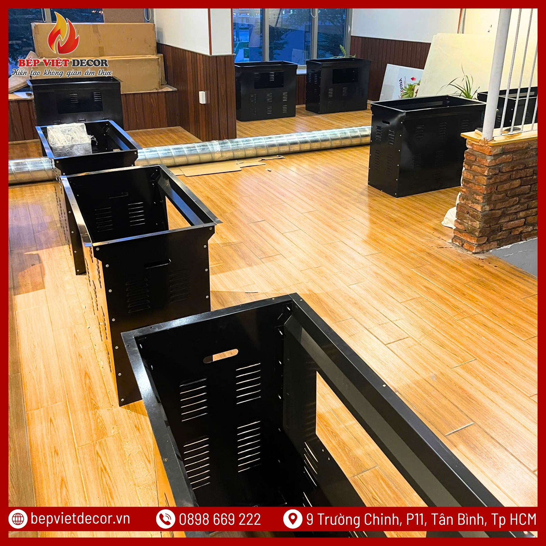 Thi công đi ống và lắp bàn